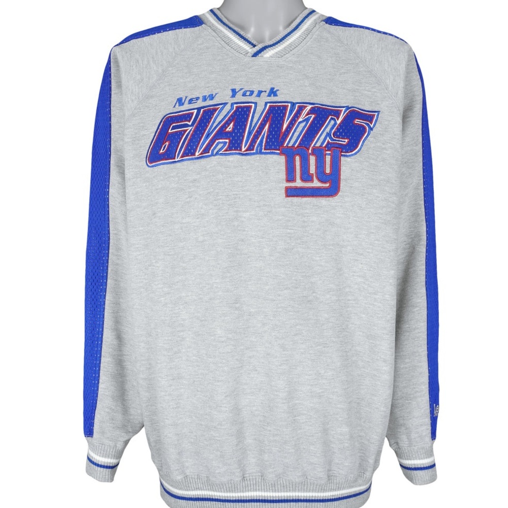 Vintage 90s New York Giants Jersey Detail Spell Out VNeck Sweatshirt